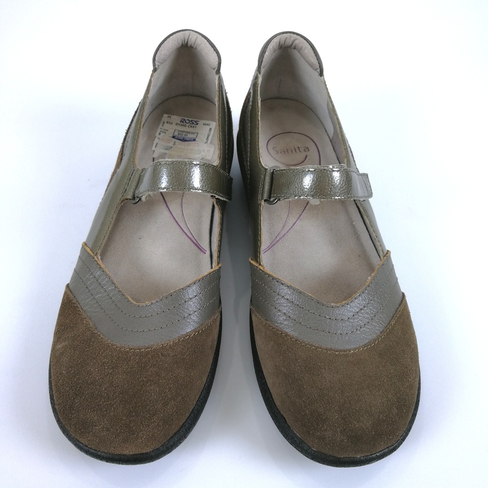 Sanita Brown Suede Mary Jane Flats Size 40